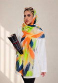 شال آبرنگی منگوله دار کد 0150